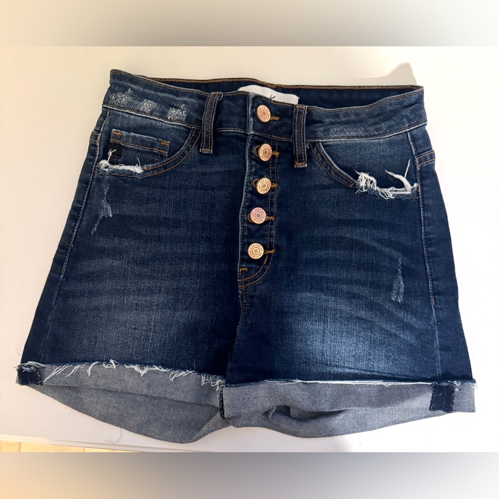 KanCan Blue Jean Shorts High-Waisted Distressed